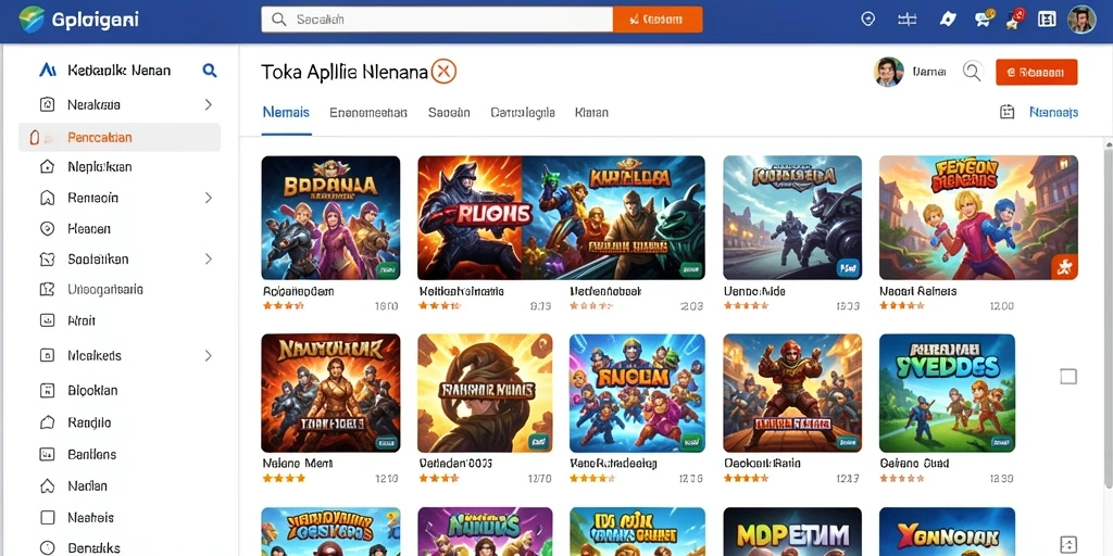 Tampilan awal yang menarik dengan karakter yang beragam.