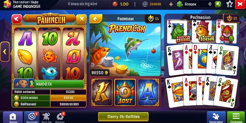 Tampilan utama game dengan karakter yang siap bertanding.