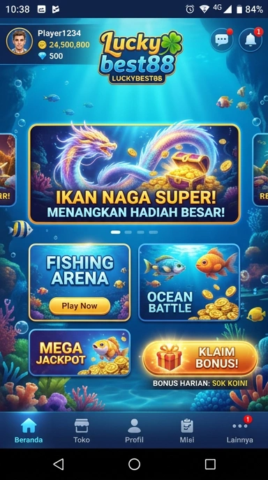 Cuplikan layar menu unduhan luckybest88 untuk perangkat Android